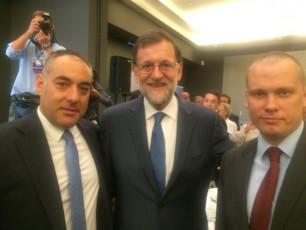 Ignacio Rubio, Presidente de ACEPDRON, con el Presidente del Gobierno, Mariano Rajoy