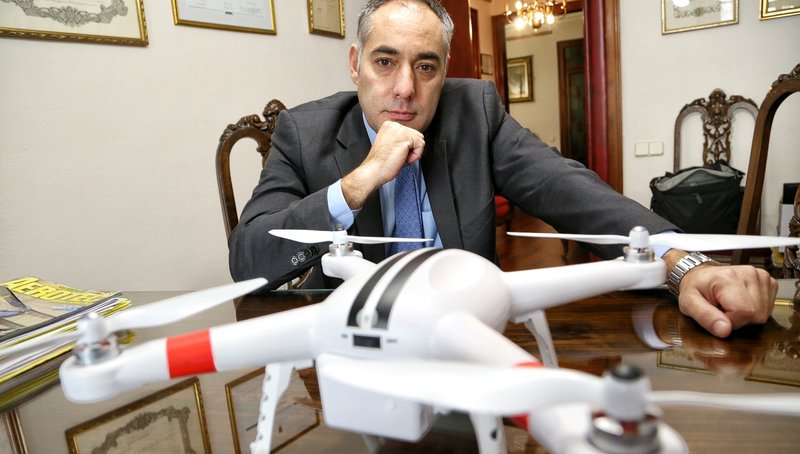 Barcelona. Foto a Ignasi Ripoll, president de l'associació catalana de fabricants i empreses de drons.