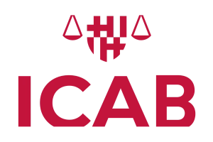 Ignacio Rubio nombrado presidente Sección de Derecho Aeronáutico y Espacial del ICAB. Logo del ICAB.